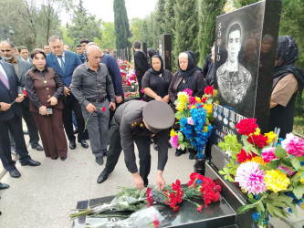 Şirvanda şəhid Elvin Şıxəliyevin xatirəsi anılıb.